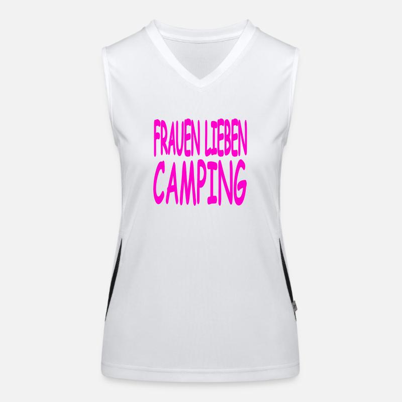 Camping Funktionelles Kontrast-Tank Top für Frauen