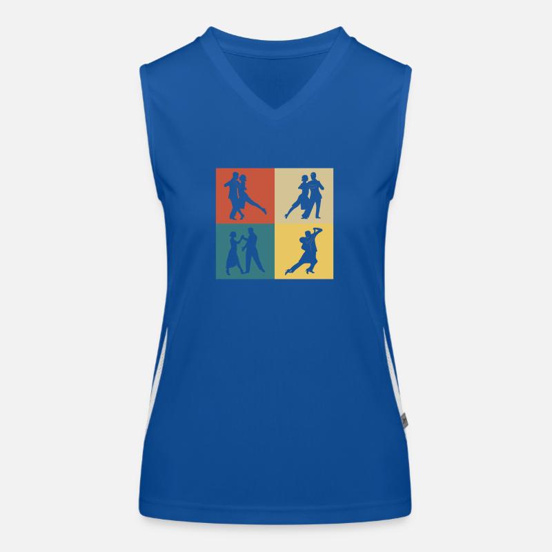 Retro Vintage Tango Funktionelles Kontrast-Tank Top für Frauen