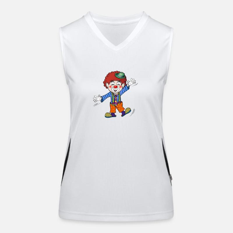 Clown Funktionelles Kontrast-Tank Top für Frauen