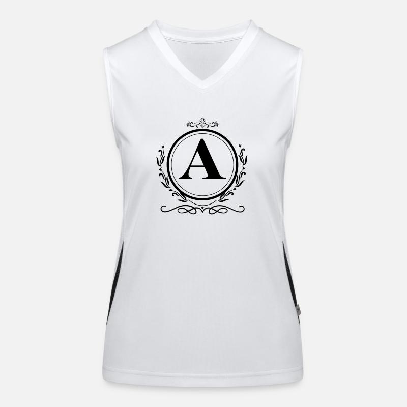 Buchstabe A Dekoration Funktionelles Kontrast-Tank Top für Frauen