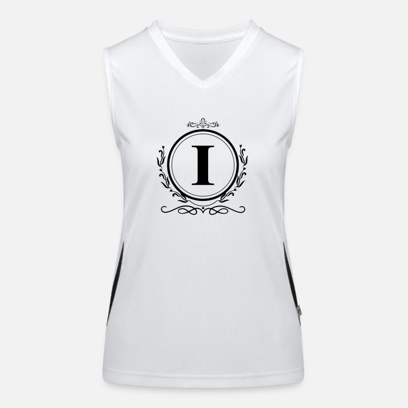Buchstabe I Dekoration Funktionelles Kontrast-Tank Top für Frauen