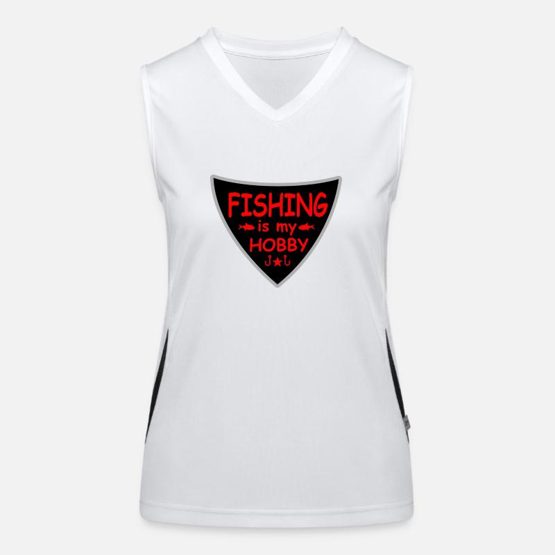 Angeln Funktionelles Kontrast-Tank Top für Frauen