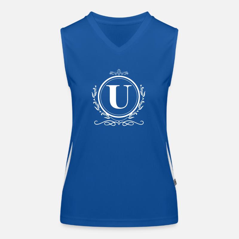 Letter U Decoration Women's Functional Contrast Tank Top