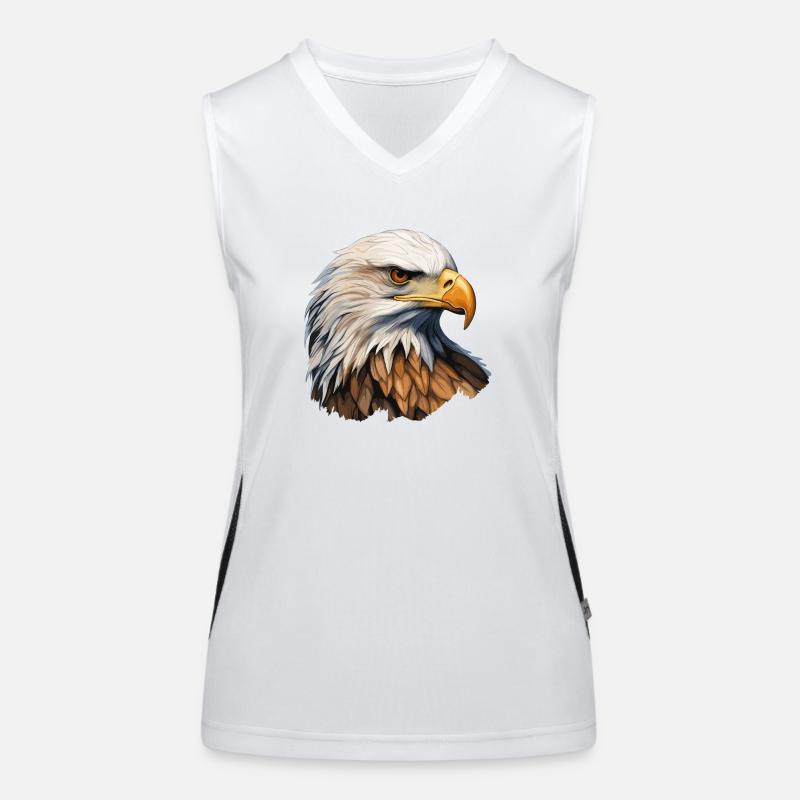 Tête de pygargue à queue blanche Débardeur respirant contrasté Femme