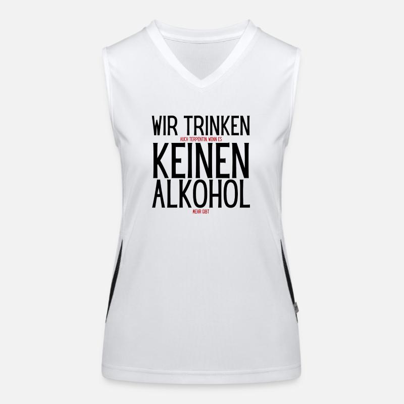 Sans alcool? Regardez à deux fois ! Débardeur respirant contrasté Femme