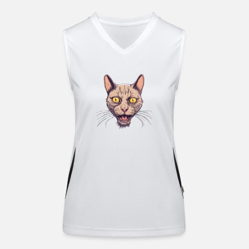 Visage Chat Débardeur respirant contrasté Femme