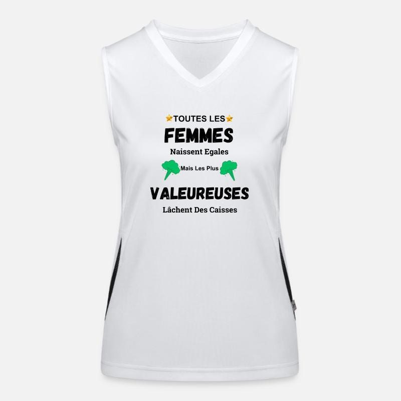 Funny Gift Chick Drop Crates Women's Functional Contrast Tank Top