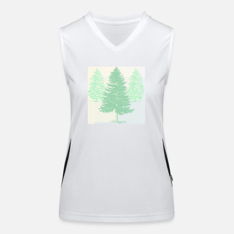 Pastel-colored pines. Women's Functional Contrast Tank Top