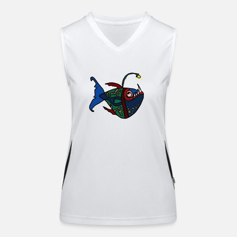 Anglerfisch Funktionelles Kontrast-Tank Top für Frauen