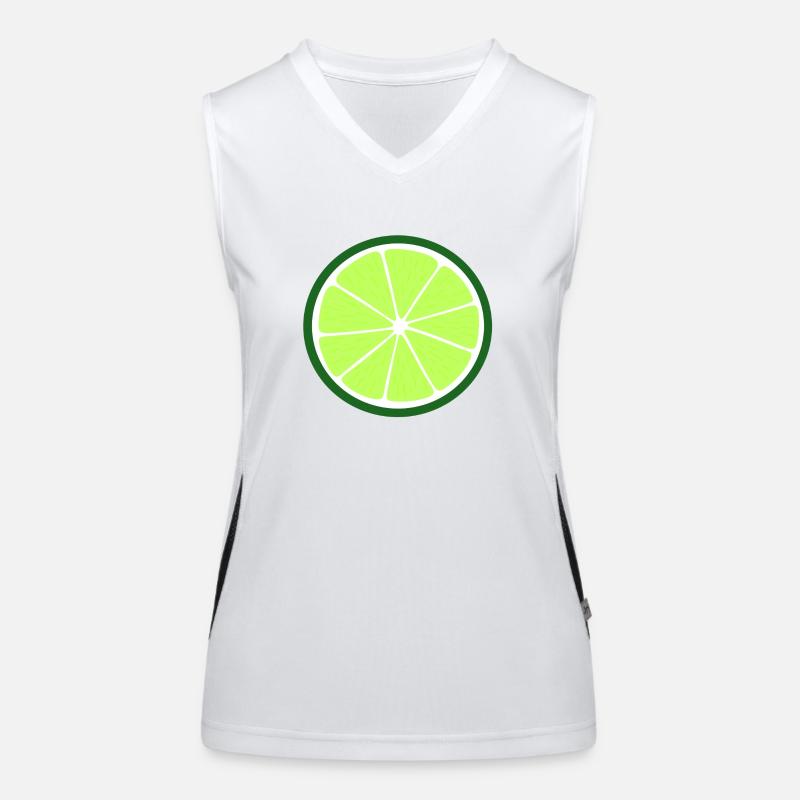 Tranche de citron vert Débardeur respirant contrasté Femme