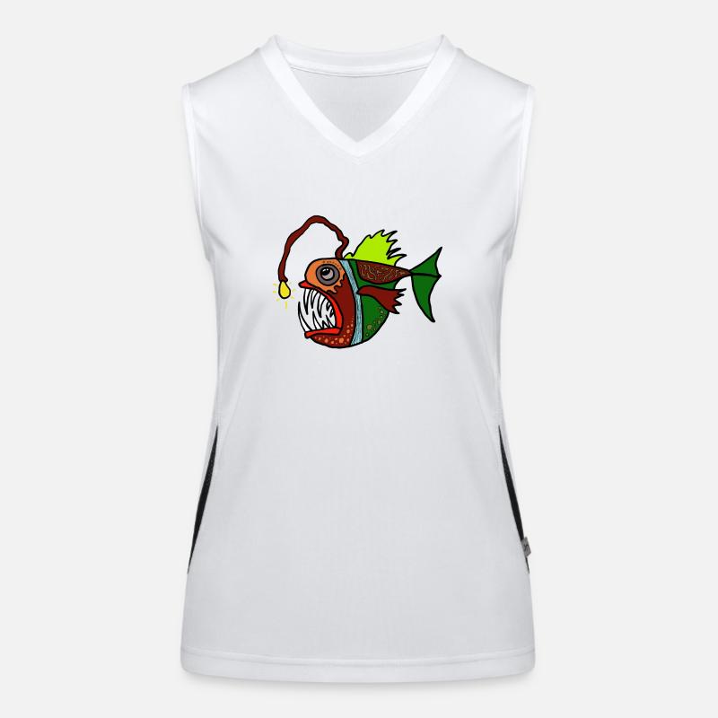 Anglerfisch Funktionelles Kontrast-Tank Top für Frauen