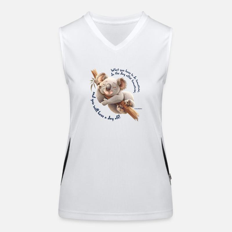 Lazy Koala Bear Women's Functional Contrast Tank Top