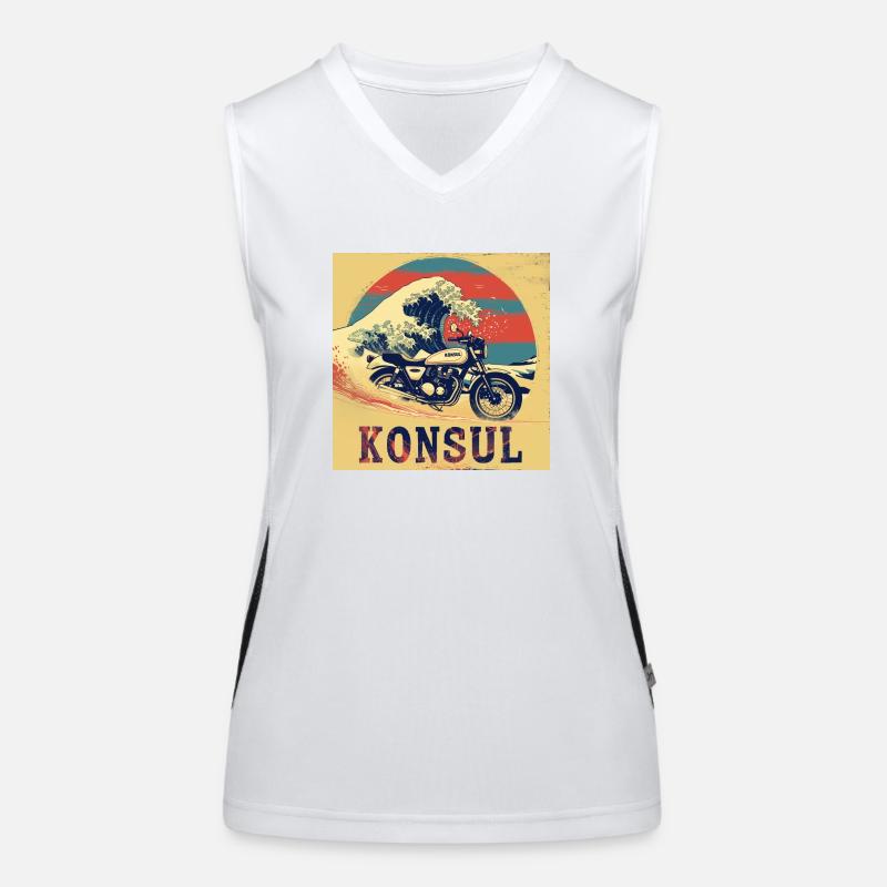 KraftFahrKonsul "The Wave" Funktionelles Kontrast-Tank Top für Frauen