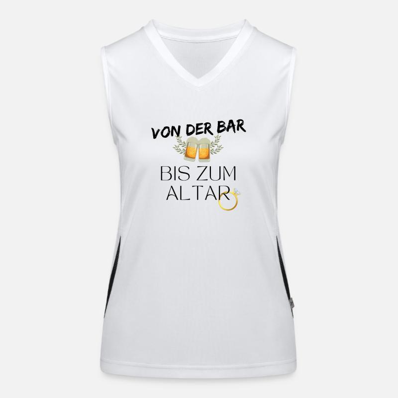 Von der Bar bis zum Altar Funktionelles Kontrast-Tank Top für Frauen