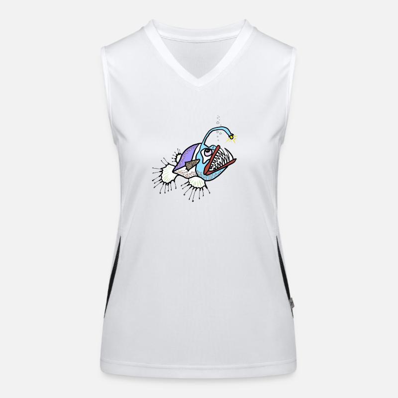 Anglerfisch Funktionelles Kontrast-Tank Top für Frauen