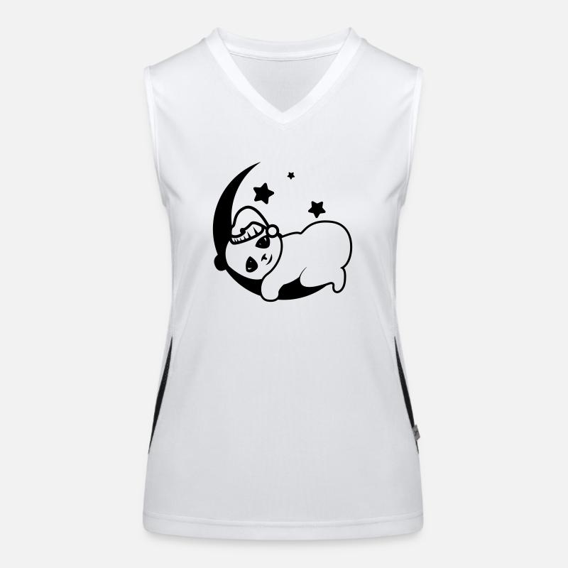 Cute Sleeping Panda Mingion Women's Functional Contrast Tank Top