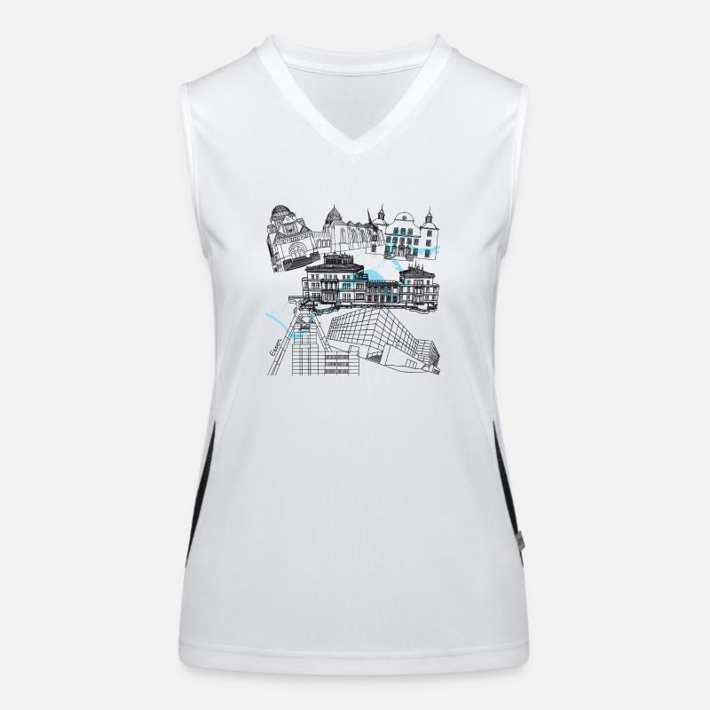 Essen's landmarks Women's Functional Contrast Tank Top