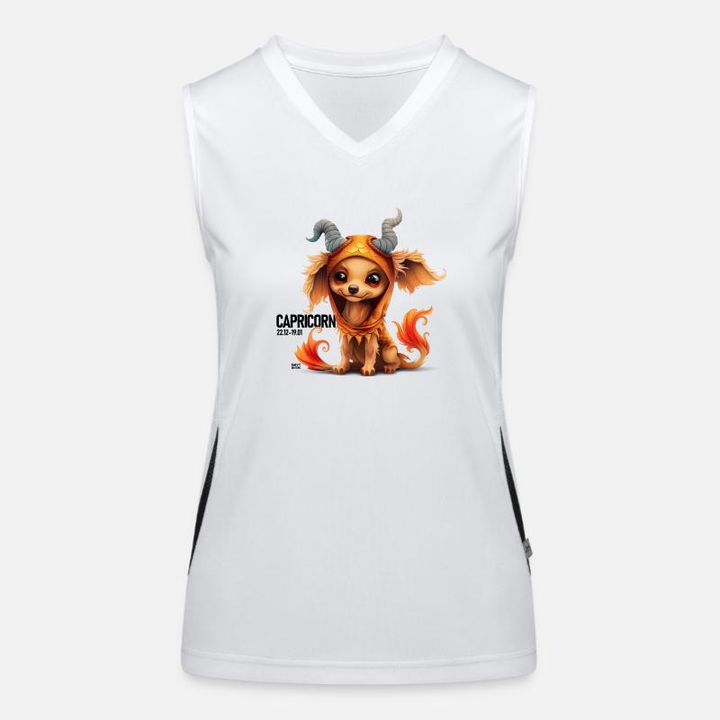 Steinbock Welpe Funktionelles Kontrast-Tank Top für Frauen