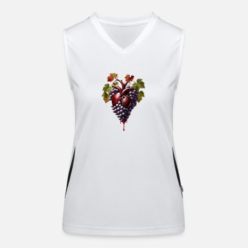 Coeur de raisins Débardeur respirant contrasté Femme