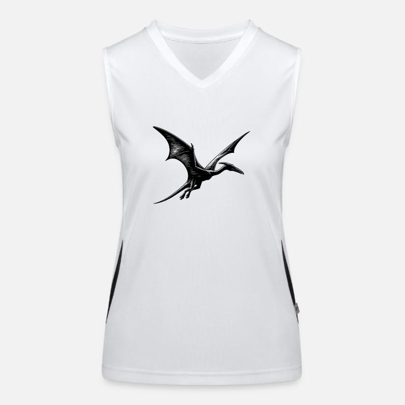 Pterosaur Dino Pteranodon Flying Dinosaur Women's Functional Contrast Tank Top