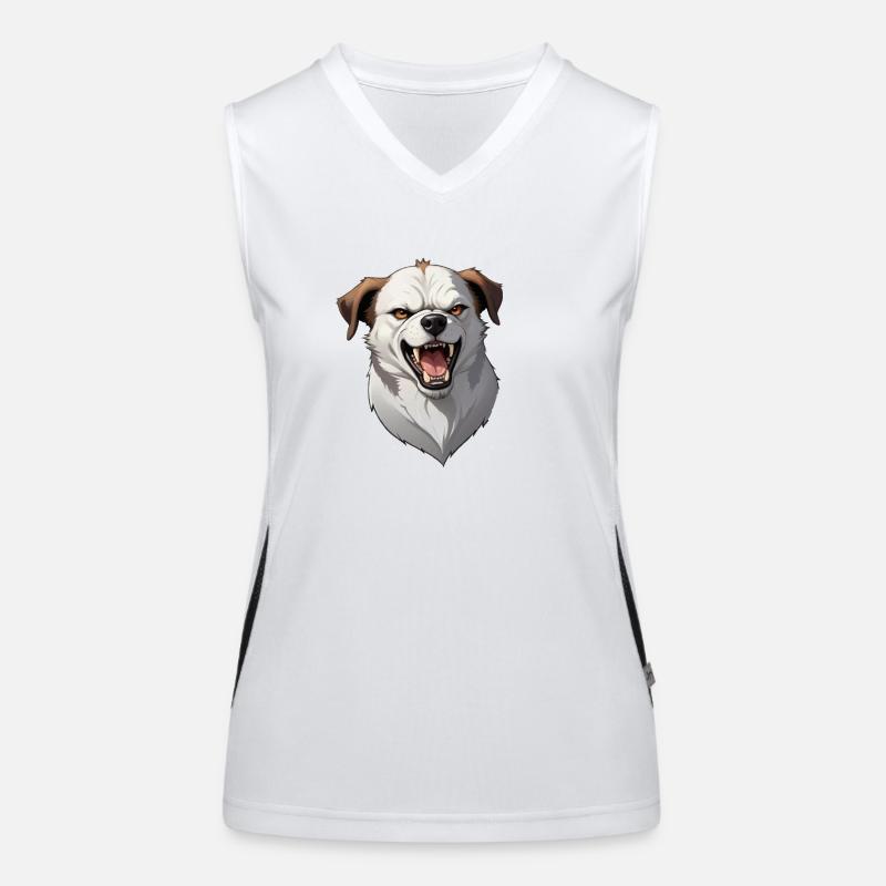 Hund Böse Funktionelles Kontrast-Tank Top für Frauen