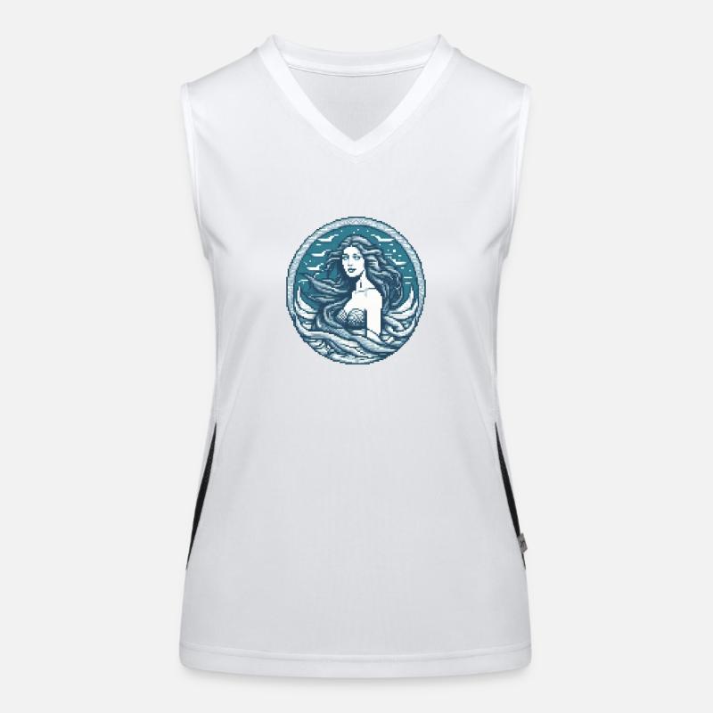 Oceanic Siren Pixel Women's Functional Contrast Tank Top