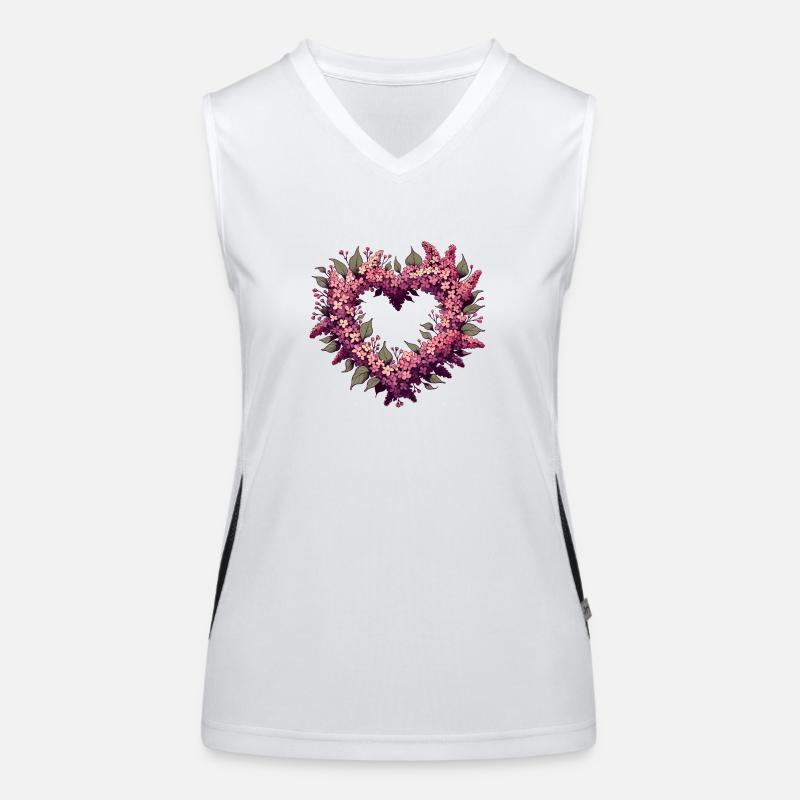 Buisson de fleurs lilas Débardeur respirant contrasté Femme