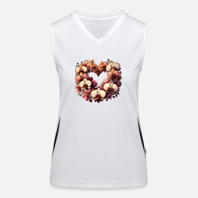 Orchideen Funktionelles Kontrast-Tank Top für Frauen