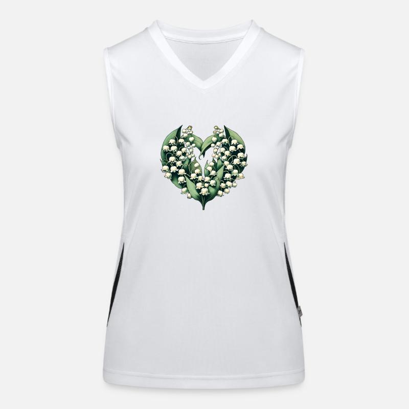 Maiglöckchen Funktionelles Kontrast-Tank Top für Frauen