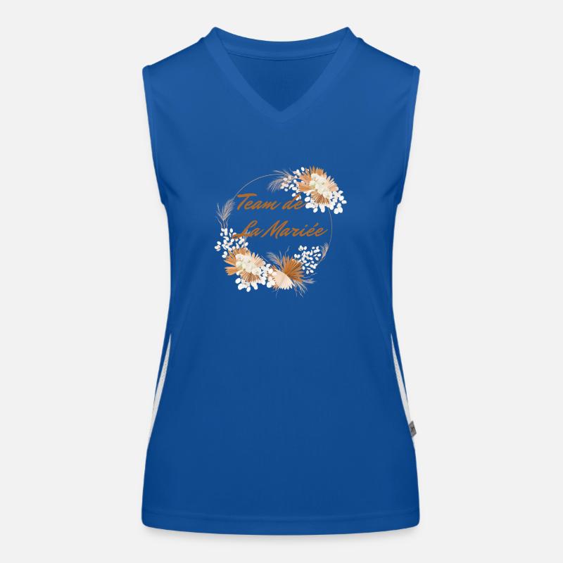 Team der Blumenbraut - Junggesellinnenabschied Geschenkidee Funktionelles Kontrast-Tank Top für Frauen