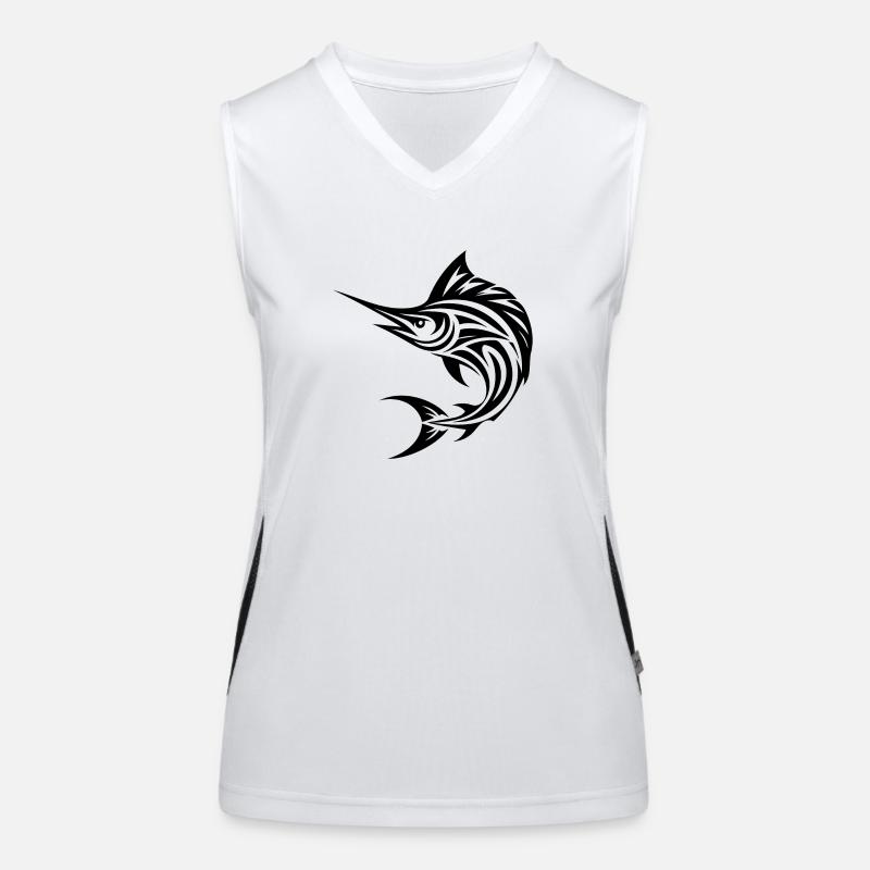 Swift Sailfish - Elegant Swordfish Women's Functional Contrast Tank Top