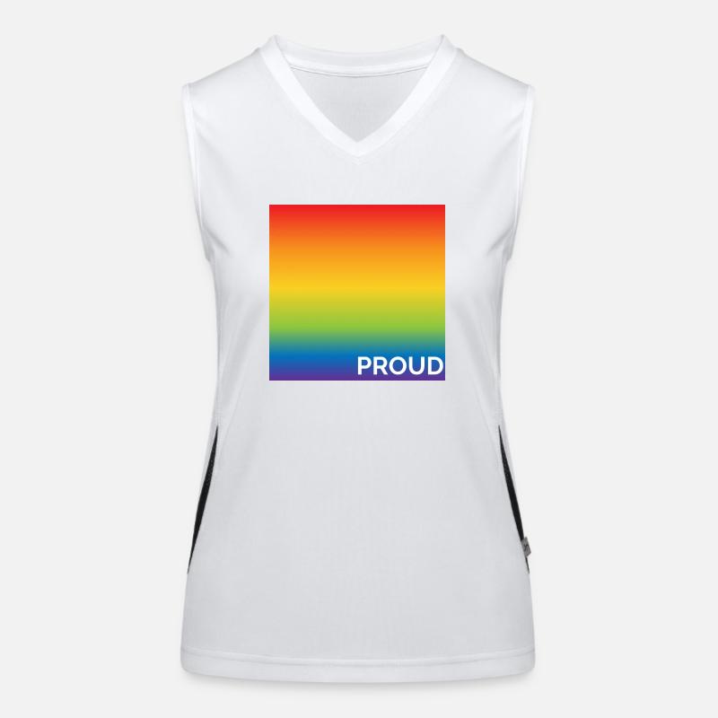 Rainbow Pride Flag Funktionelles Kontrast-Tank Top für Frauen