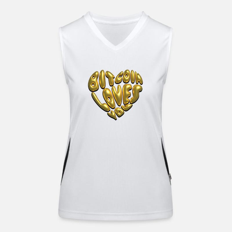 Bitcoin vous aime Débardeur respirant contrasté Femme