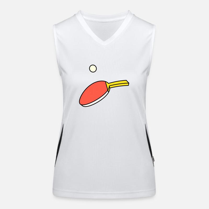 Ping Pong - Paddle & Ball Women's Functional Contrast Tank Top