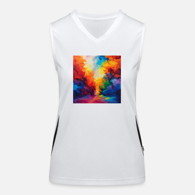 Farbenfrohe Mitta Funktionelles Kontrast-Tank Top für Frauen