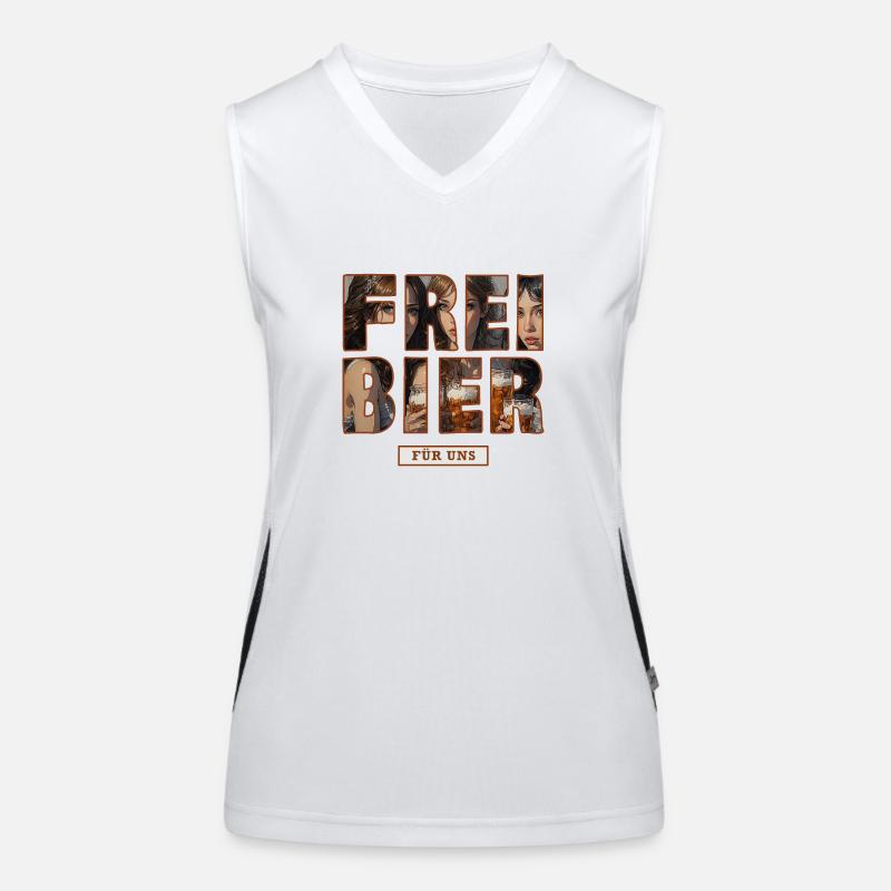 Free beer for us Women's Functional Contrast Tank Top