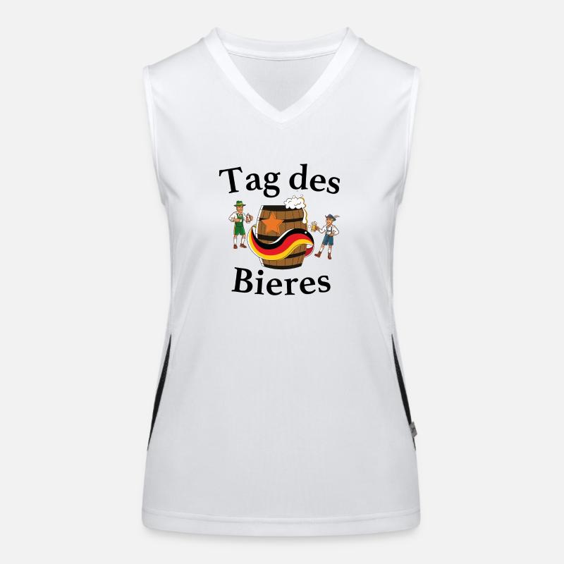 Tag des deutschen Bieres Funktionelles Kontrast-Tank Top für Frauen