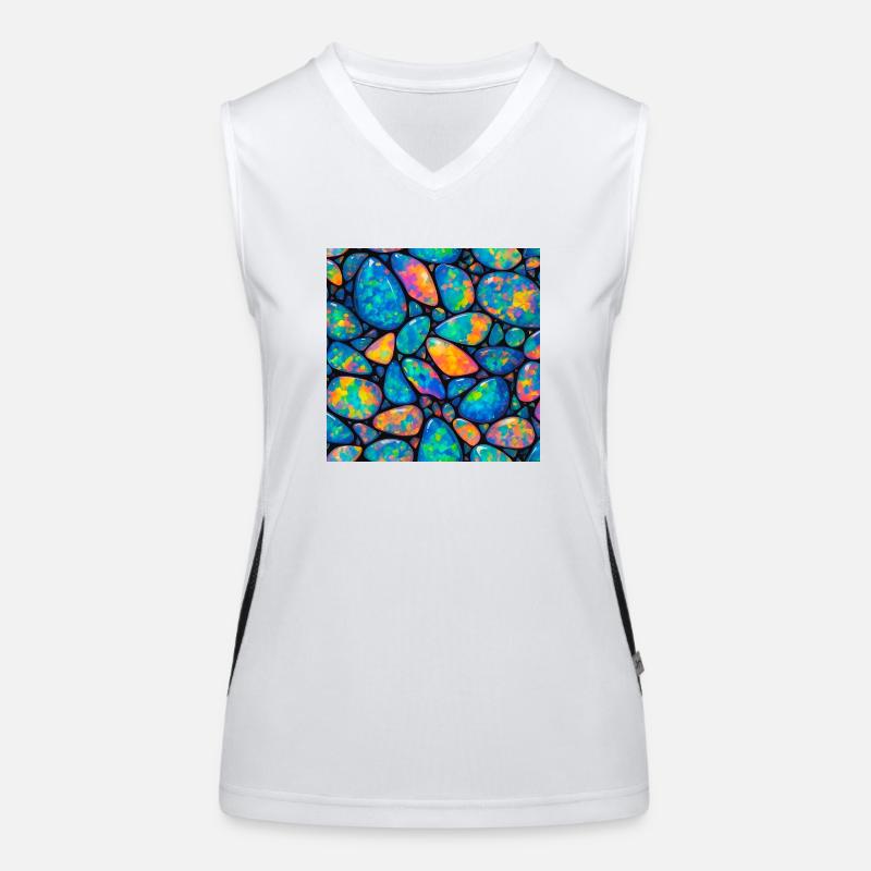 Opal-Muster Funktionelles Kontrast-Tank Top für Frauen