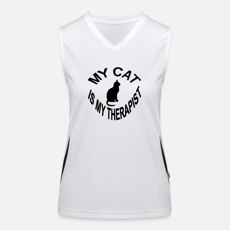 Katze Funktionelles Kontrast-Tank Top für Frauen