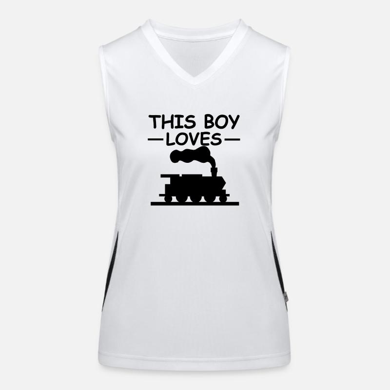Eisenbahn Funktionelles Kontrast-Tank Top für Frauen