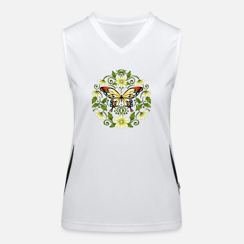 Schmetterling Funktionelles Kontrast-Tank Top für Frauen