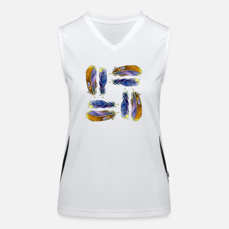 Feder Funktionelles Kontrast-Tank Top für Frauen