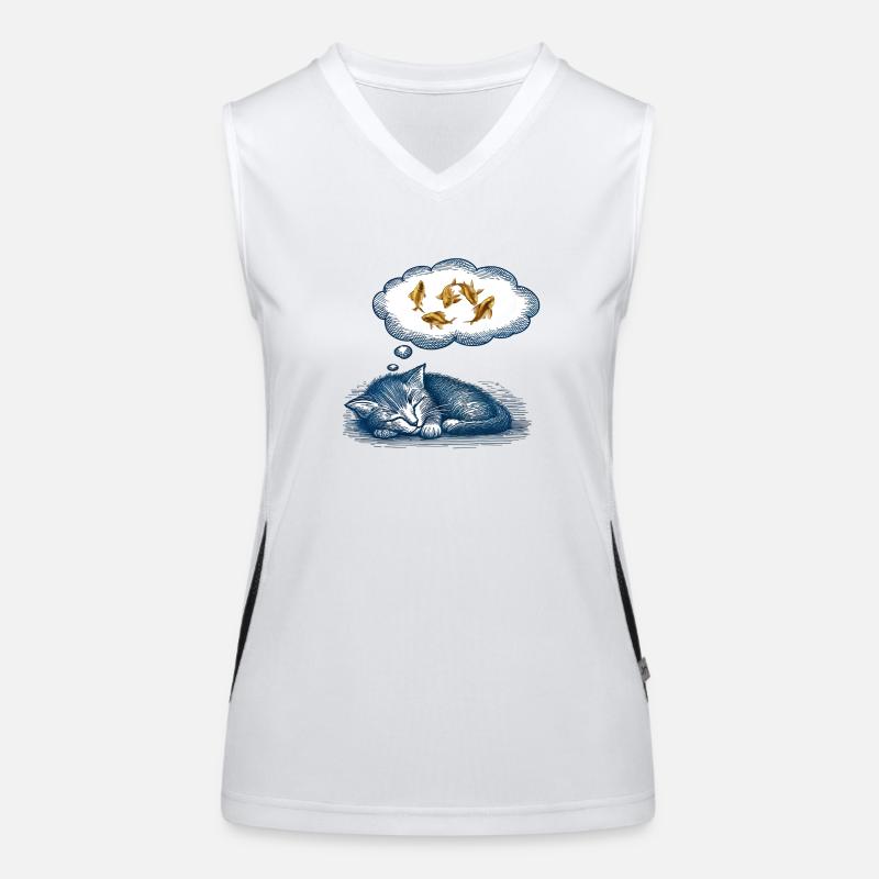 Katzentraum Funktionelles Kontrast-Tank Top für Frauen