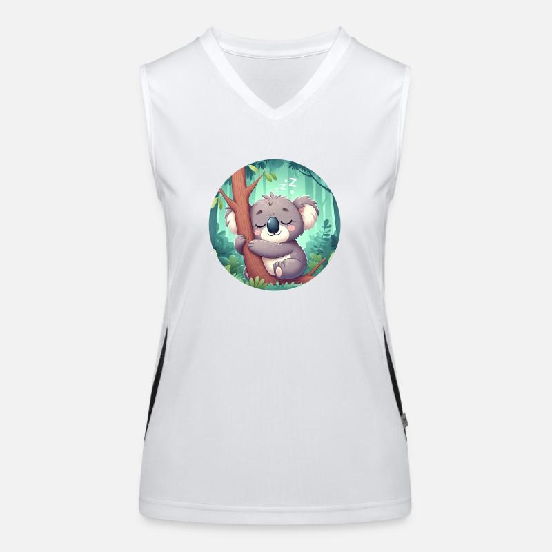 happy koala bear koala Women's Functional Contrast Tank Top