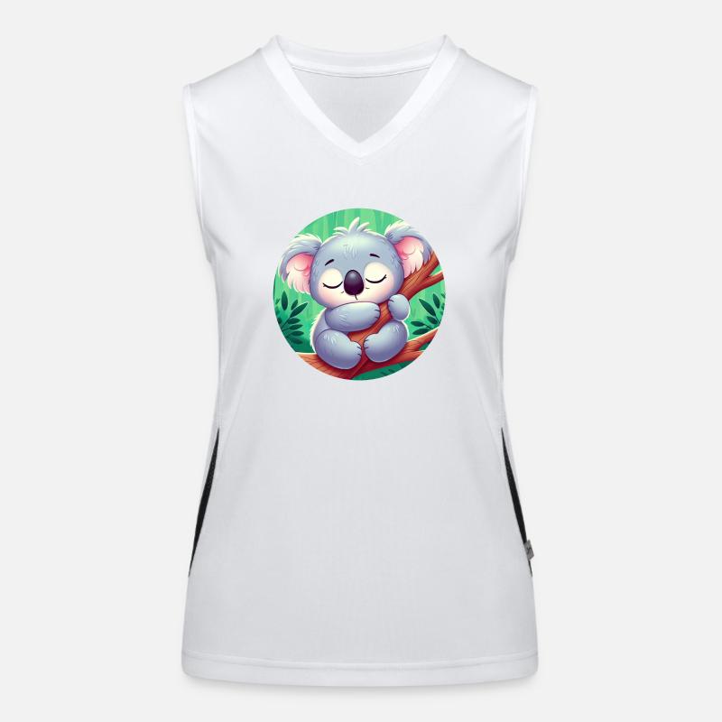 happy koala bear koala Women's Functional Contrast Tank Top