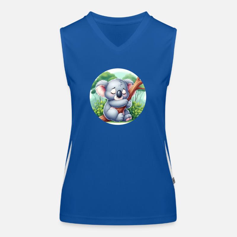 glücklicher Koalabär Koala Funktionelles Kontrast-Tank Top für Frauen
