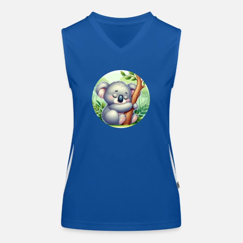 happy koala bear koala Women's Functional Contrast Tank Top