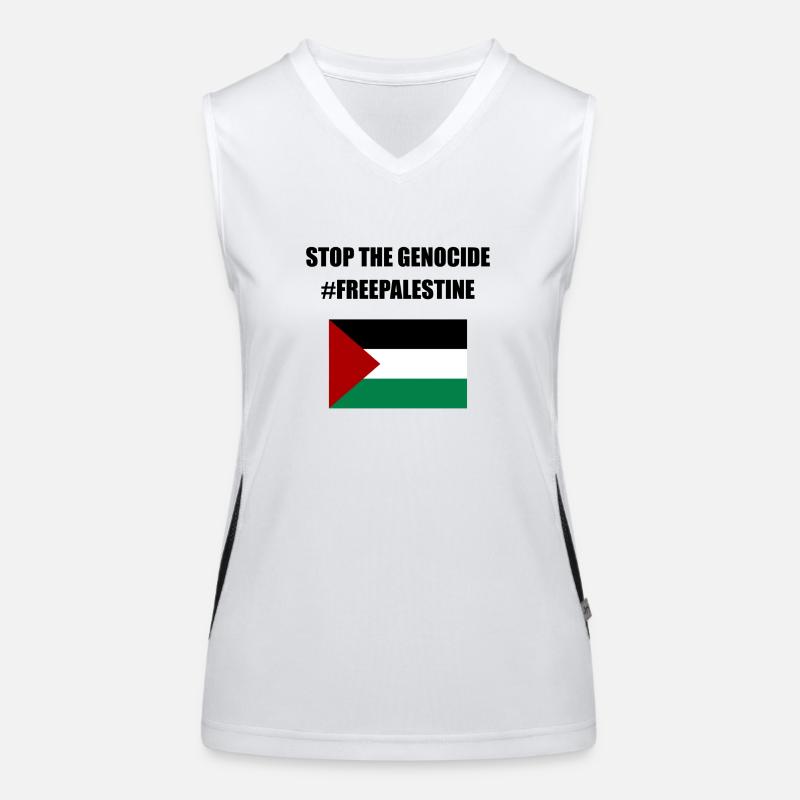 Free Palestine Women's Functional Contrast Tank Top