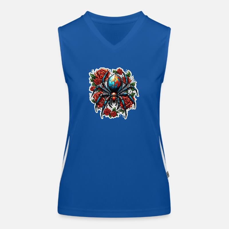 Spider / Web / Pet / Reptile / Eight-legged Women's Functional Contrast Tank Top