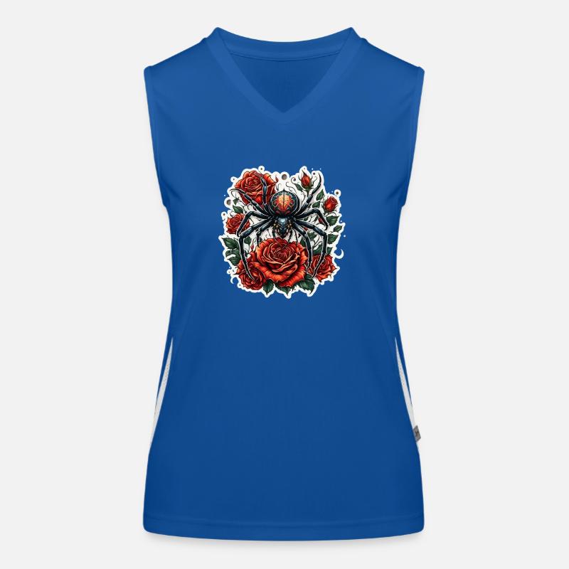 Spider / Web / Pet / Reptile / Eight-legged Women's Functional Contrast Tank Top